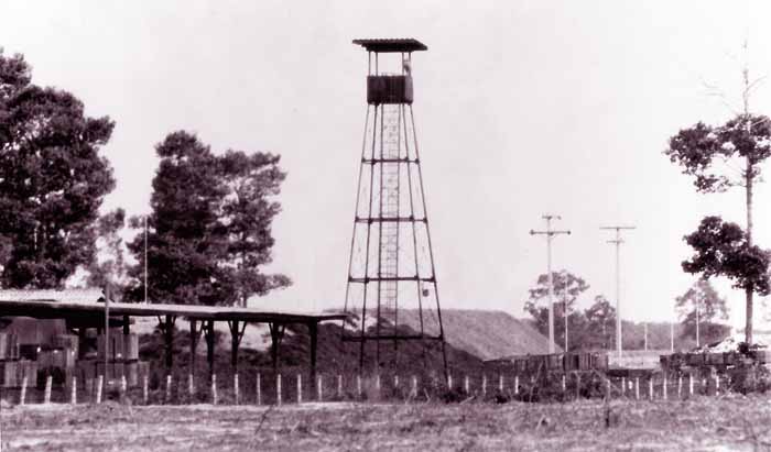 5. Ubon RTAFB. Bomb Dump, Perimeter Texas-Tower, Fox-54. 1970. Photo by: Kelly Bateman, LM 118, UB, 8th SPS K9. 1970-1971.