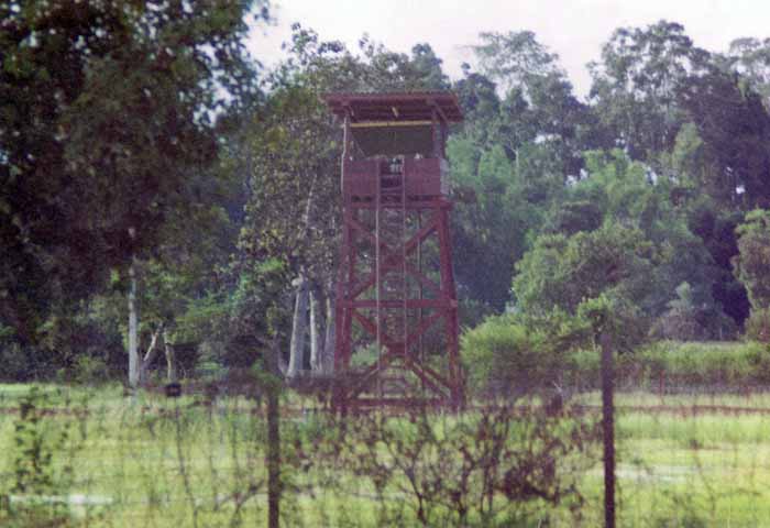 10. Ubon RTAFB. Tower, Alpha-Sector, behind the SP barricks. 1970. Photo by: Kelly Bateman, LM 118, UB, 8th SPS K9. 1970-1971.