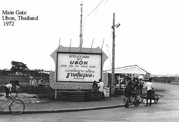 1. Ubon RTAFB, Main Gate. Photographer: Bob Wollman. 1971-1972