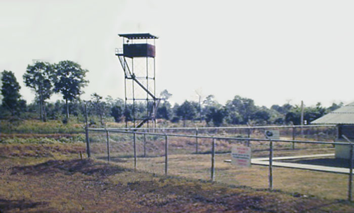 18. Ubon RTAFB. Runway, Taxiway, helicopter parking, as viewed from Tower. 1970-1971. Photo by: Richard Matott, LM 307, UB, 8th SPS K9. 1973-1974.