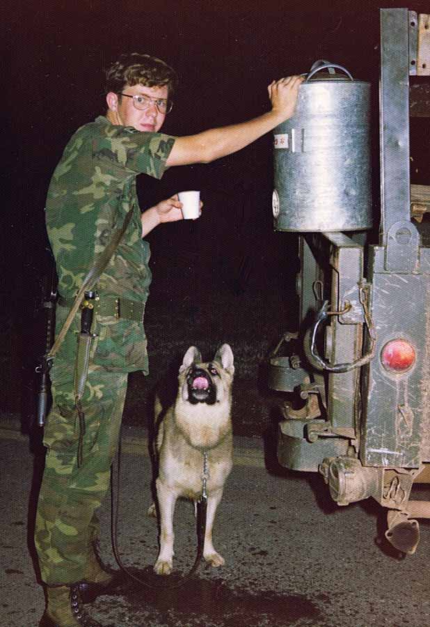 21. K-9 SPS MWD Dog Handler, A1C (E4) Brown, Bravo Sector.