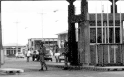 4. U-Tapao RTAFB, Main Gate. Closeup. Photographer: John M. Homa. 1970-1972.
