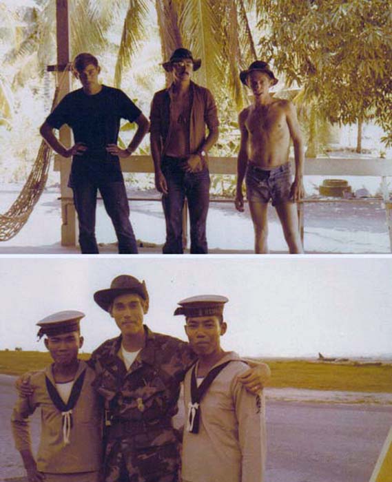 9. Above: Off duty SPs. Below: flight line with two Royal Thai Navy men