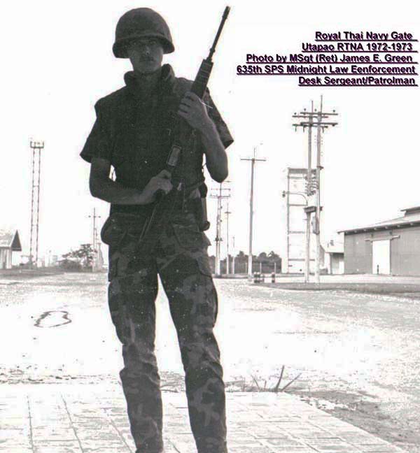 2. Royal Thai Navy Gate, U-Tapao RTNA. MSgt (Ret) James E. Green, 635th SPS, Midnight Law enforcement. 1972-1973