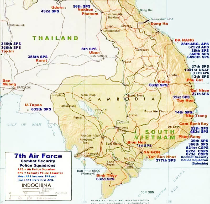 7th Air Force, Principal Organizations, 1970.